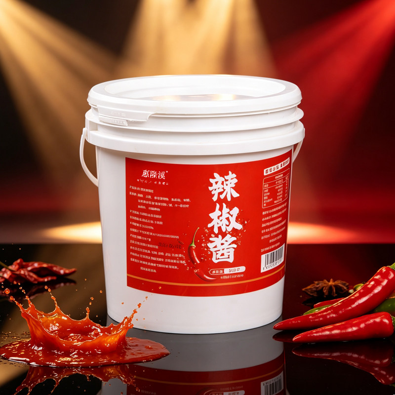 惠隆溪10KG商用桶装蒜蓉辣椒酱红油炒菜酱凉拌干锅调料火锅蘸料