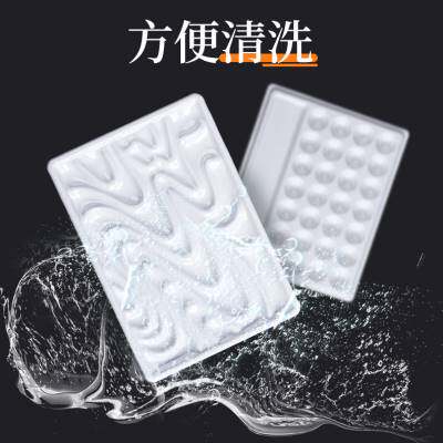 柏伦斯水彩调色盘仿陶瓷水波纹波浪调色碟调色板调色盒便携专业美