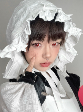 甜美Lolita星星花边伯奈特帽