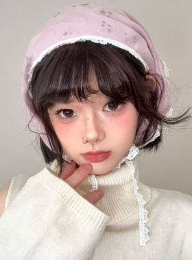 可爱星星烫银甜美三角巾
