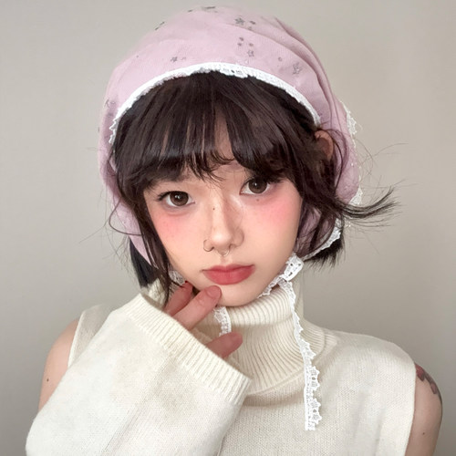可爱星星烫银甜美三角巾