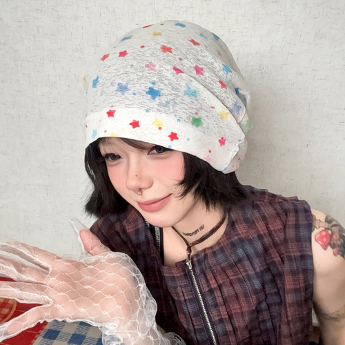 韩系y2k星星堆堆帽女防晒
