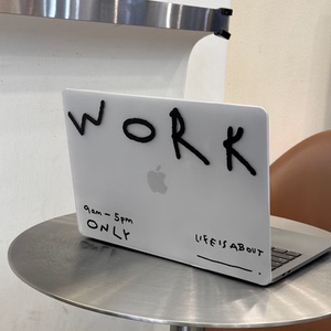 life is about适用Macbook保护壳拒绝加班苹果笔记本电脑防摔pro16 M4保护套air15软全型号打工人电脑壳