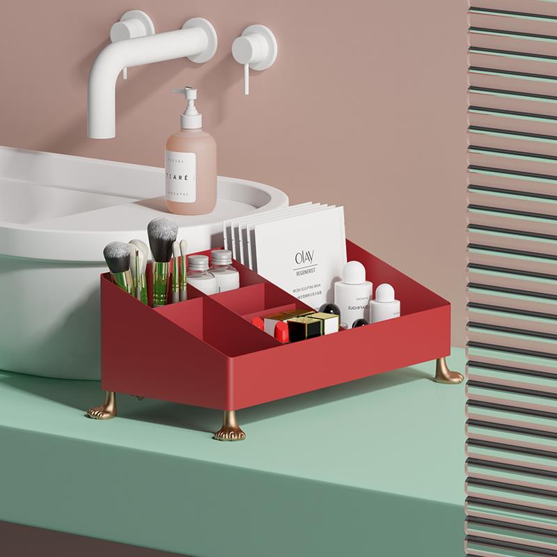 [空之喵喵]猫爪化妆品收纳架桌面收纳盒大容量护肤品置物架卧室