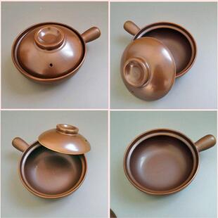 单柄砂锅煲仔商用米线砂锅明火燃气煲仔饭带柄小砂锅米线土陶砂锅