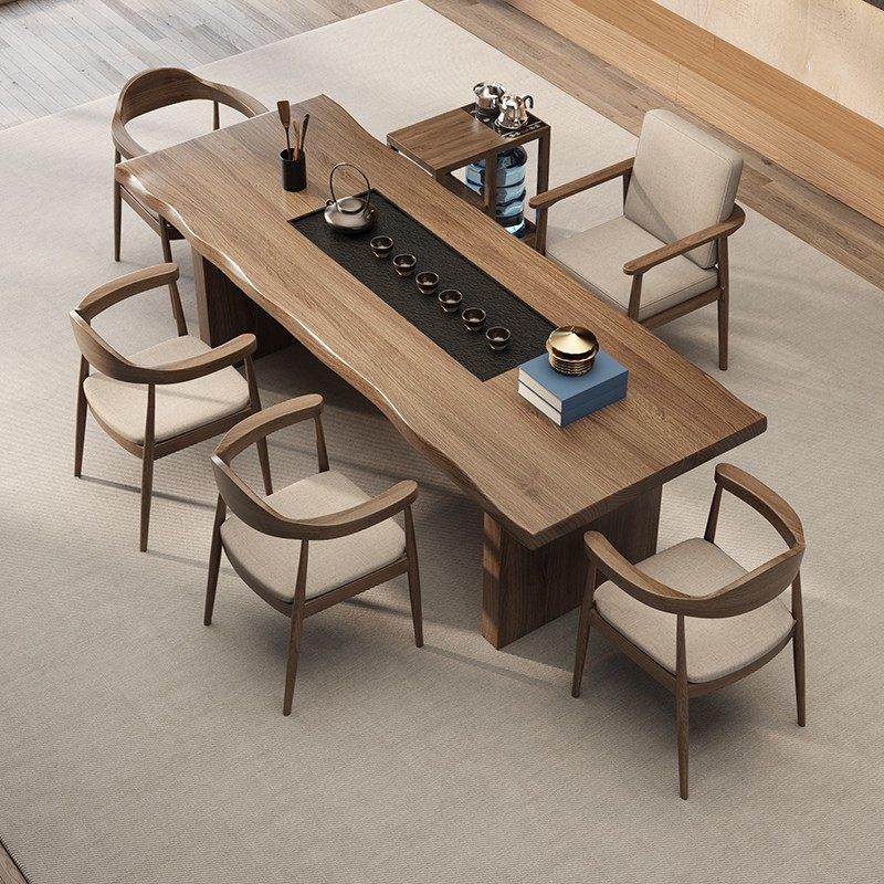 实木茶桌茶盘一体泡茶桌椅组合现代简约家用功夫大板茶台后现代桌,商业/办公家具,茶台/茶桌,淘宝优惠券,粉丝福利购,淘宝优惠卷