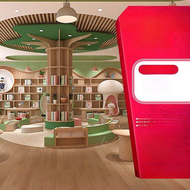 幼儿园异形沙发图书馆弧形书架童凳绘本创意多功能环形书柜,住宅家具,书架,淘宝优惠券,粉丝福利购,淘宝优惠卷