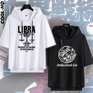 血界战线幻界战线雷欧联名周边连帽短袖T恤二次元衣服男潮流体恤