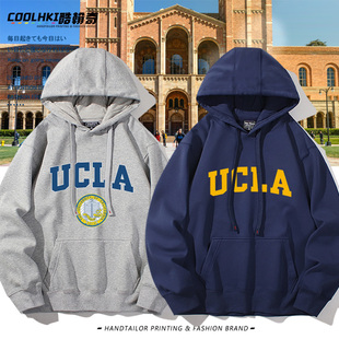 ucla重磅连帽卫衣美国加州大学篮球运动校服春秋季学生潮牌上衣服