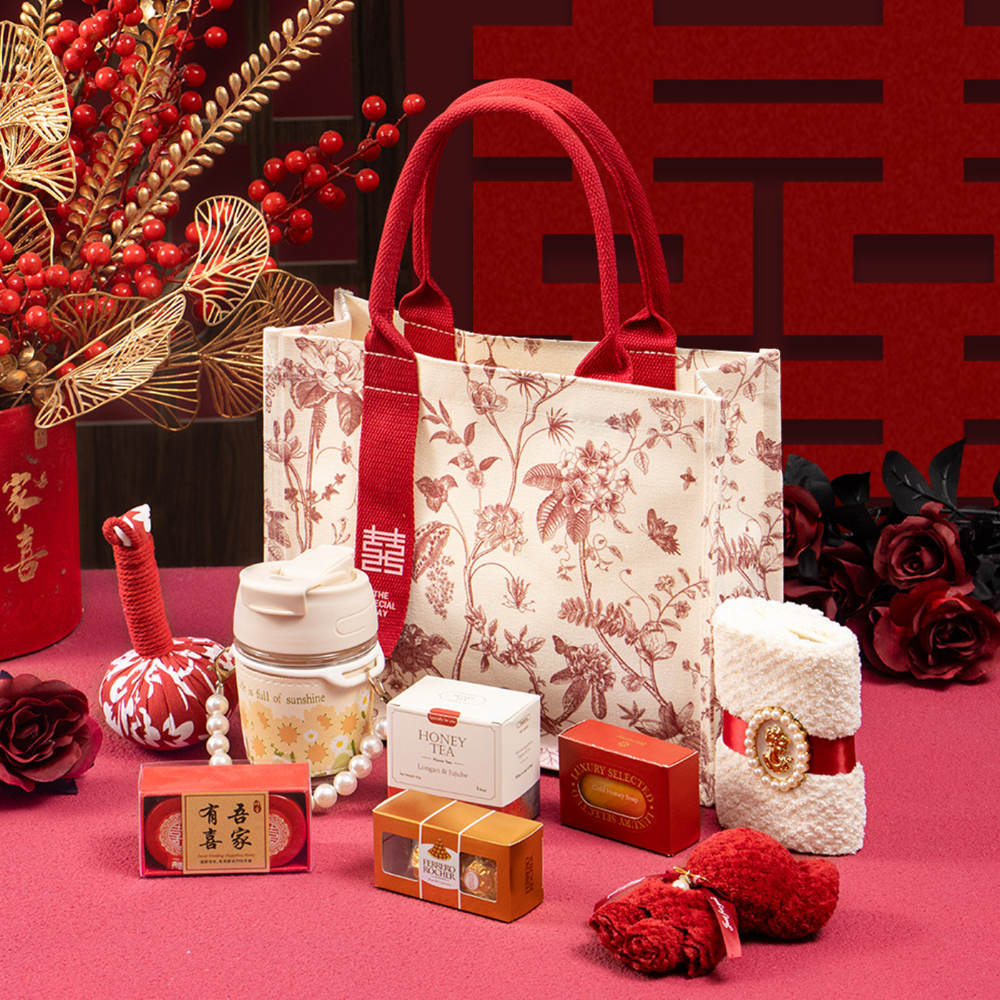 伴手礼女伴娘高档实用礼品送姐妹团闺蜜结婚回礼手提包礼袋空袋子