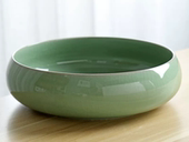 茶桌陶瓷时尚 家用多功能茶渣废水垃圾果皮缸 烟灰缸大号超大特大