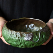 轻奢创意陶瓷装 家用客厅桌面多功能果皮垃圾水果缸 饰烟灰缸大码