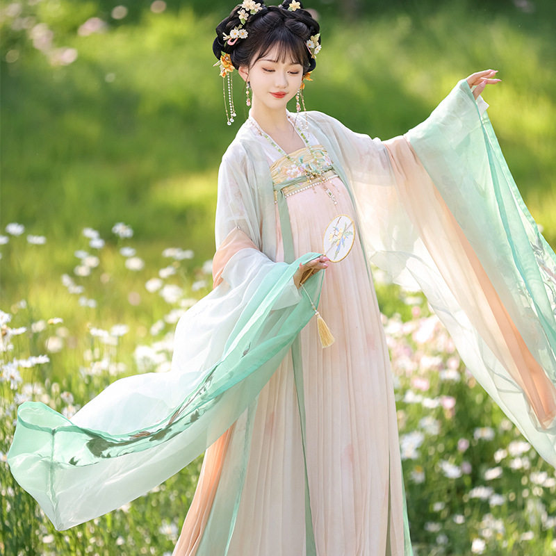 原创汉服女古装诃子裙绝美超仙飘飘大袖衫中国风日常春夏季汉