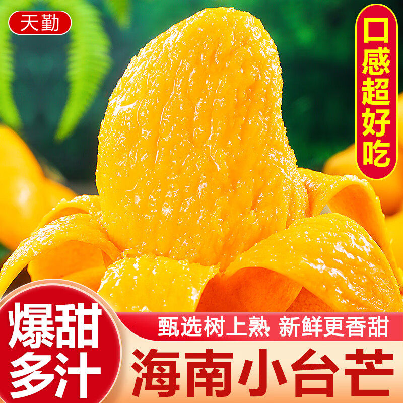 海南小台芒果新鲜10斤台农芒薄核芒果甜芒热带水果整箱自然熟芒果