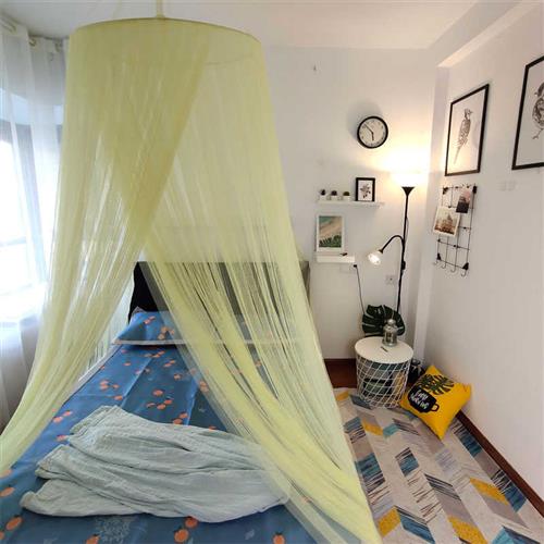 A类公主圆顶吊顶蚊帐通用1.51.8米2.0m子母床圆床吊挂加大密家用