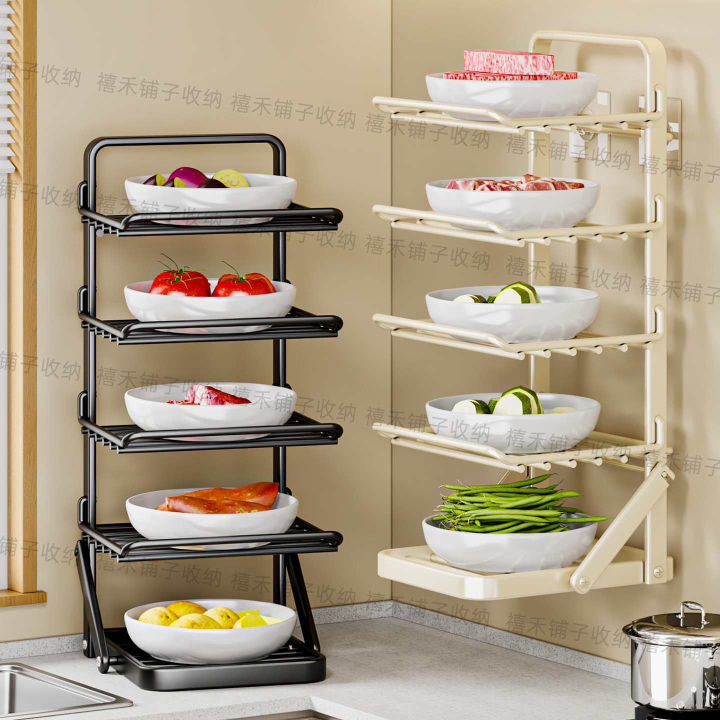 厨房壁挂台用式折叠式多功能置物架备菜神器菜盘子备菜盘可折叠式,厨房/烹饪用具,厨房墙壁置物架/厨房墙壁挂架,淘宝优惠券,粉丝福利购,淘宝优惠卷