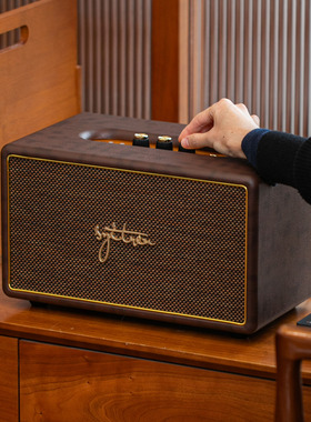 syitren赛塔林OLIVI PLUS蓝牙桌面音响HIFI黑胶唱片机外接音响