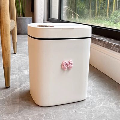智能垃圾桶感应式家用客厅带盖轻奢自动厕所卫生间厨房电动卫生桶