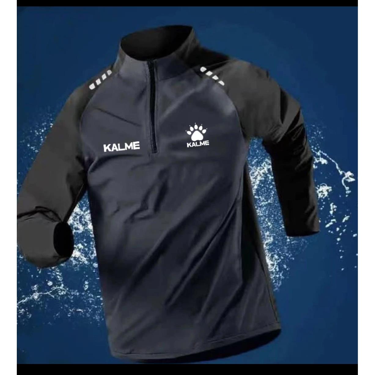 秋冬卡尔足球运动长袖半拉链防晒跑步训练服T恤户外立领健身上衣