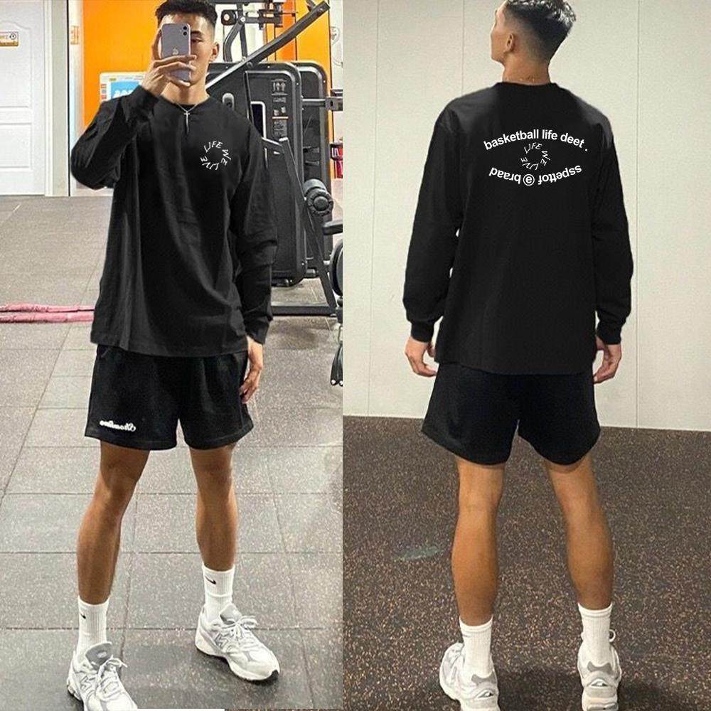 春秋季篮球热身投篮服长袖男运动速干美式T恤休闲宽松百搭上衣潮,运动服/休闲服装,运动T恤,淘宝优惠券,粉丝福利购,淘宝优惠卷