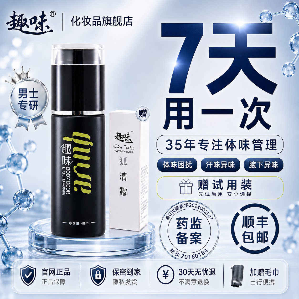 趣味狐臭狐清露止汗露腋下异味
