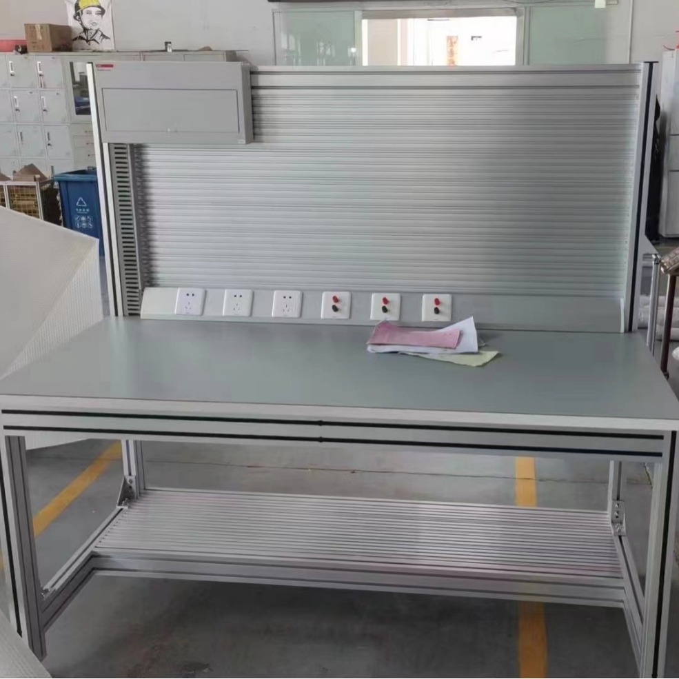 铝合金型材防静电工作台车间流水线生产线测试实验桌打包台带