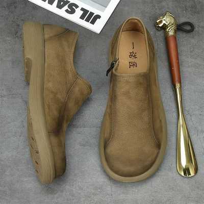 宽头男鞋复古休闲鞋防滑防滑高帮