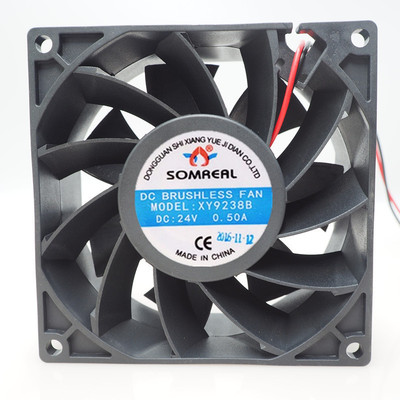全新原装SOMREAL 9CM XY9238B 9238 直流24V 0.50A变频器散热风扇
