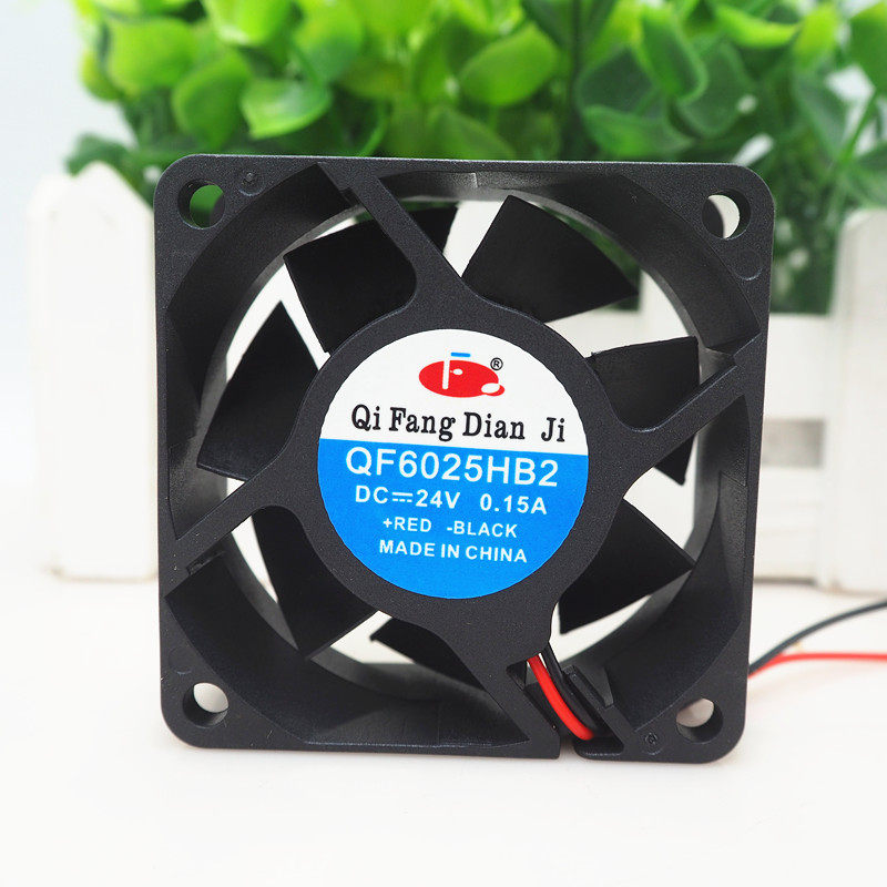 奇芳电机 QF6025HB2/HBL1机柜风机24V 12V变频器工业散热风扇6CM