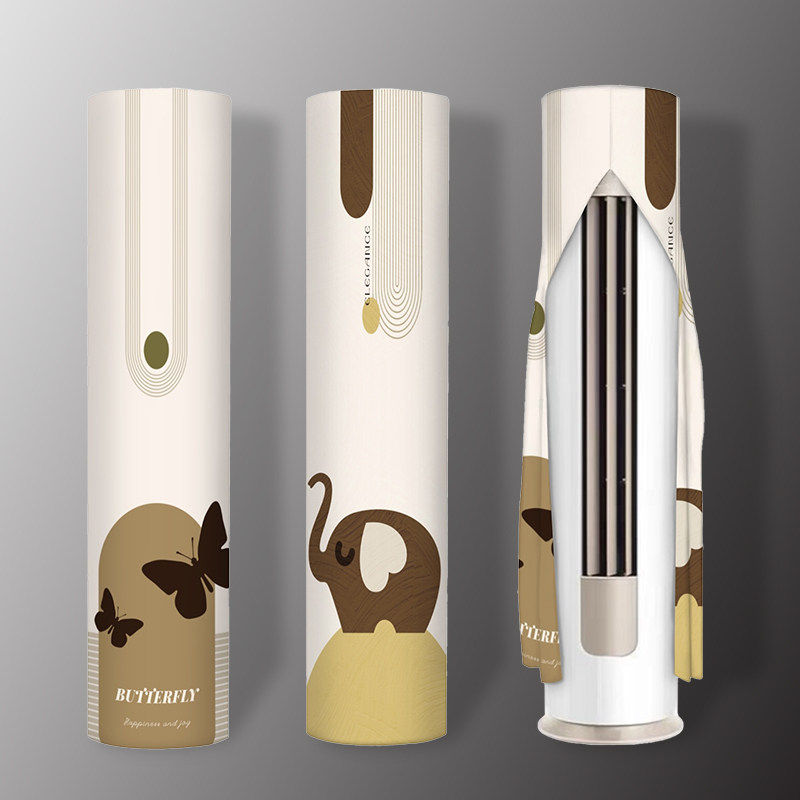 立式空调防尘罩2026新款卡通圆柱形柜机空调罩套家用圆形开机不取