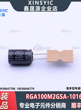 原装 RGA100M2GSA-1016G 封装 插件,D10xL16mm 直插铝电解电容