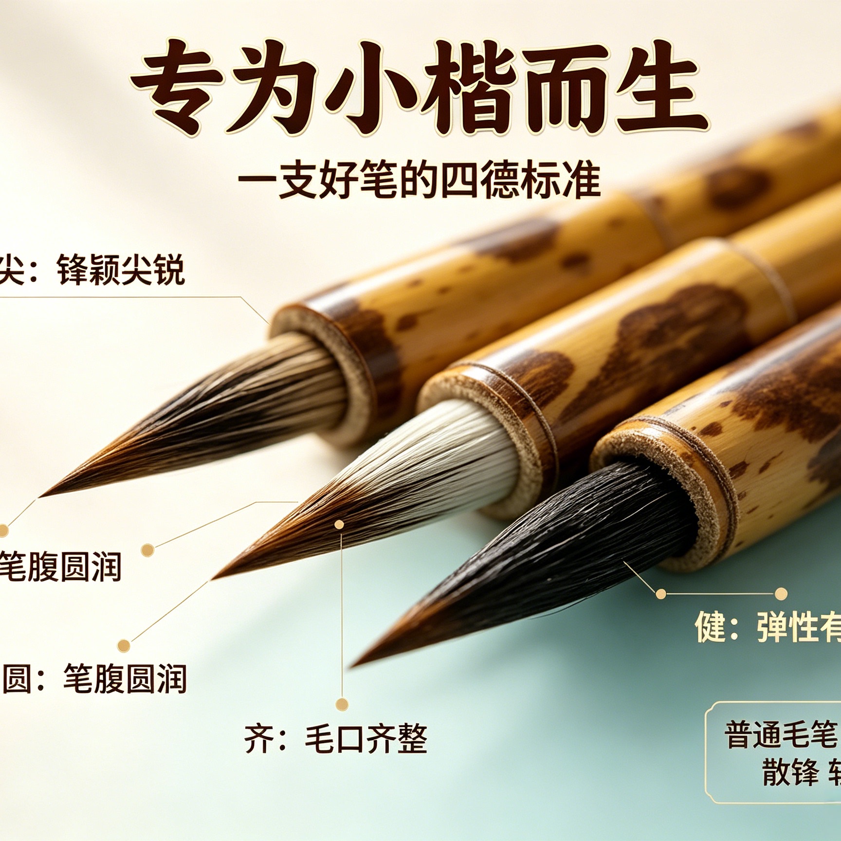 古法纯毛小楷毛笔勾线工笔