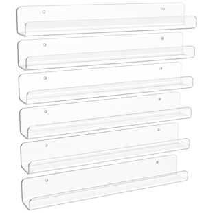 墙上书架挂墙过道置物唱片架壁挂透明塑料儿童绘本展示架多层