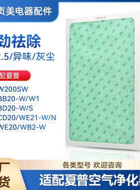 适配夏普空气净化器滤网KC-W200SW滤芯KC-BB/BD/CD/WE20/WE21/WB2