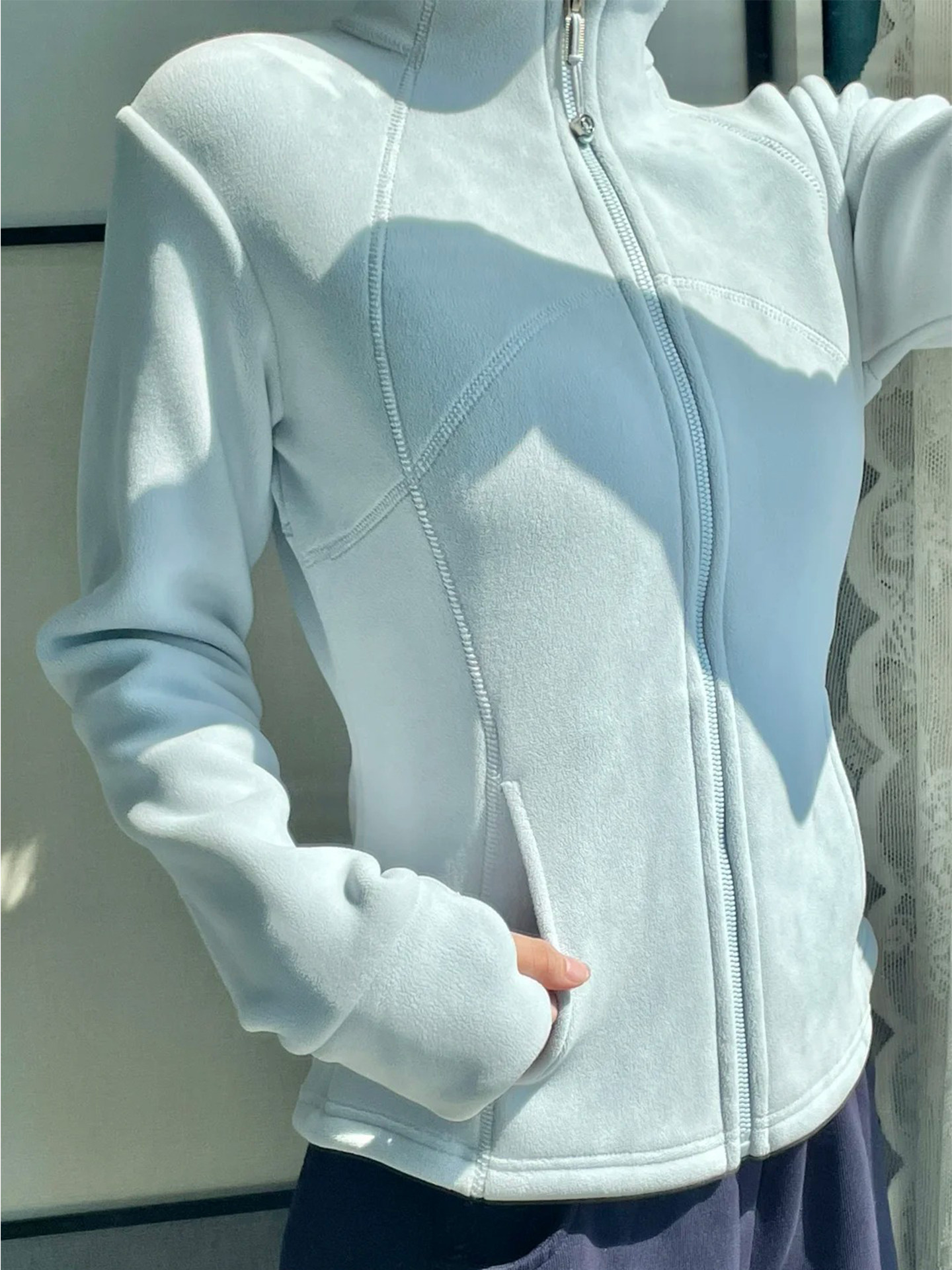 冲锋衣内胆摇粒绒外套女2025新款冬季修身加绒加厚抓绒保暖卫衣冬