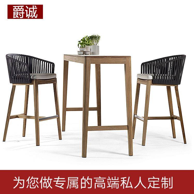 藤编家具藤编桌椅抖音网红奶茶店饮吧休闲户外织带组合沙发