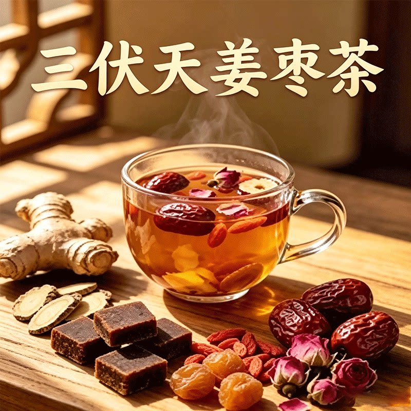 三伏红糖姜枣茶官方旗舰店正品