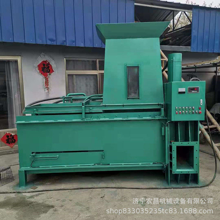 卧式废纸压块打捆机图片 自动装袋的液压打包机 吨位可定制黑龙江
