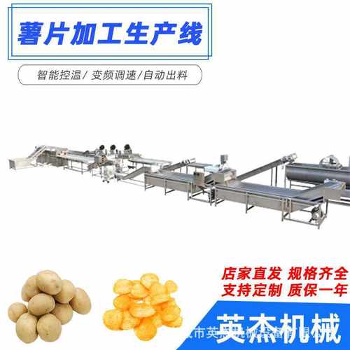 大型薯片油炸流水线 土豆大批量加工 全国联保 连续式油炸流水线