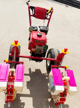 汽油自走2行玉米大豆播种机单粒精播可施肥鸭嘴点播器行距45-65调