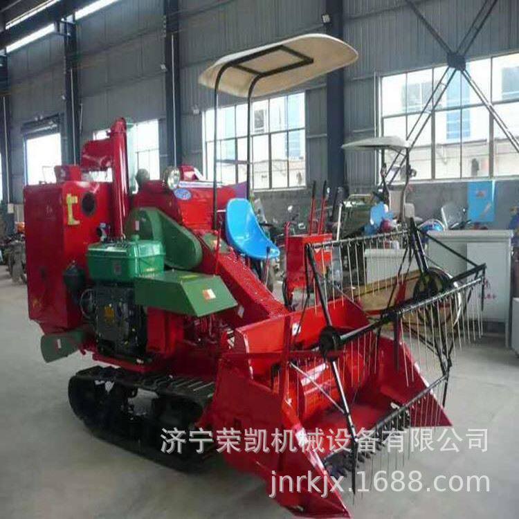 出口履带自走水稻收割机 小型水稻小麦联合收割机 柴油谷子收割机