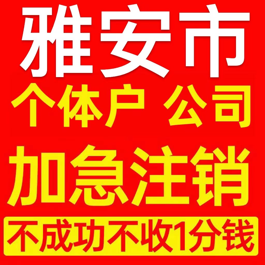 雅安市天全县个体户注销营业执照代办企业异常公司注册电商执照
