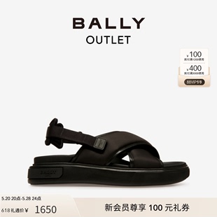 巴利男士 BALLY 黑色皮革凉鞋 官方正品 6303028