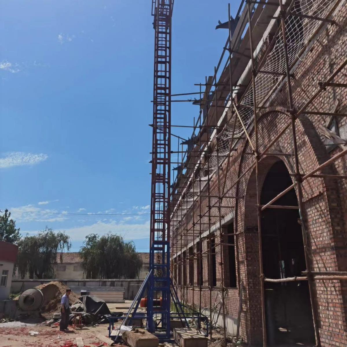 加厚160型自升式龙门架升降机井子架物料提升机工地盖房子货梯