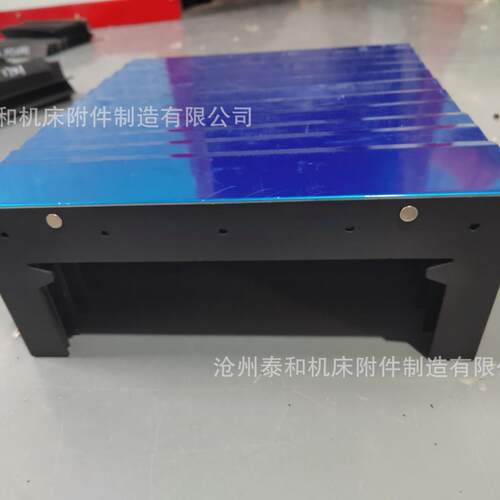 供应蓝色盔甲片防护罩伸缩式防油导轨不锈钢盔甲片防尘罩