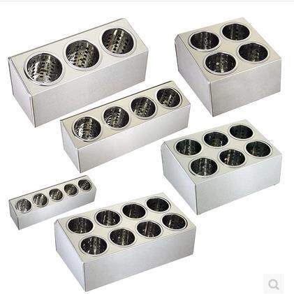 不锈钢刀叉箱4格刀叉盒吸管盒收纳箱沥水筐刀叉筷子盒刀叉箱筷筒