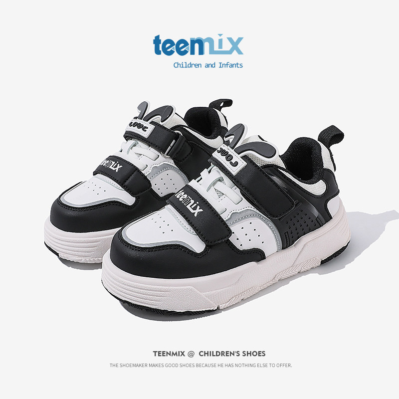 天美意运动鞋女款夏季儿童2026秋季新款女童休闲板鞋厚底中大童