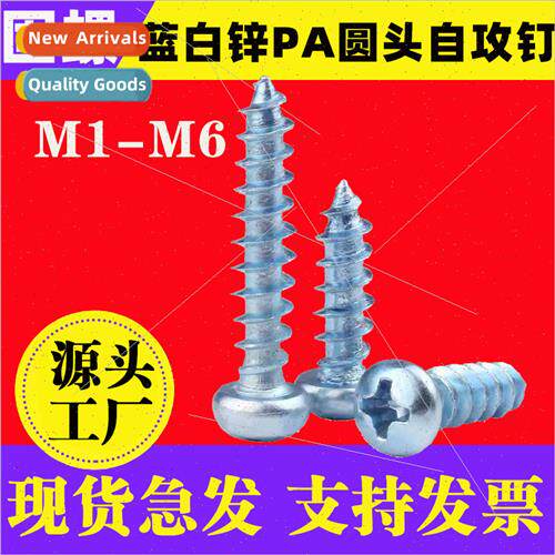 Blue whe zinc hardened PA Phillips round head tapping screws