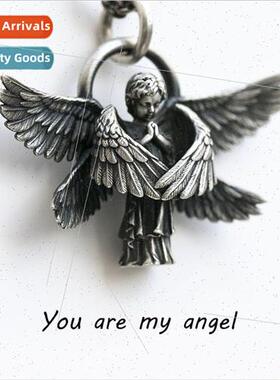 x Winged Angel Pendant Necklace Men Women Couple Creative