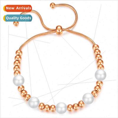 Europe ins simple fashion round beads imation pearl adjustab